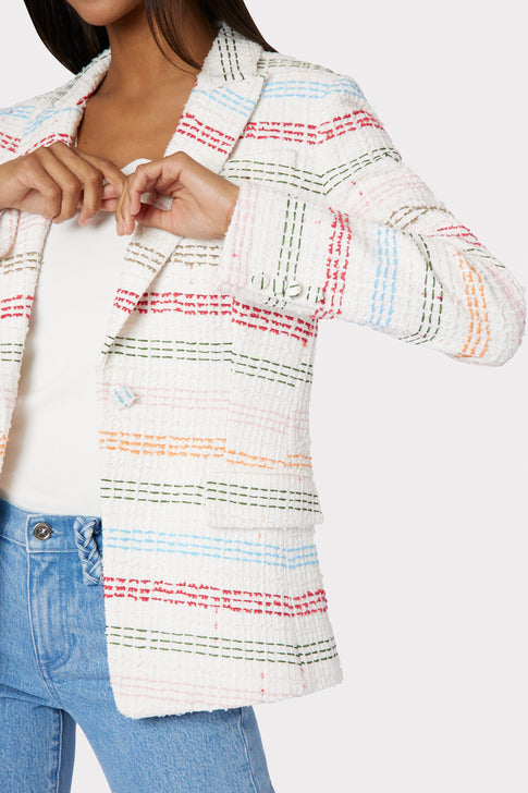 Avery Stripe Tweed Blazer