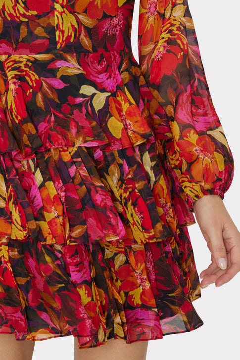 Iyla Fall Foliage Print Dress