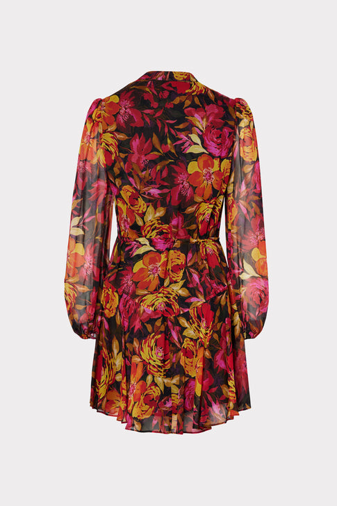 Reina Fall Foliage Print Dress