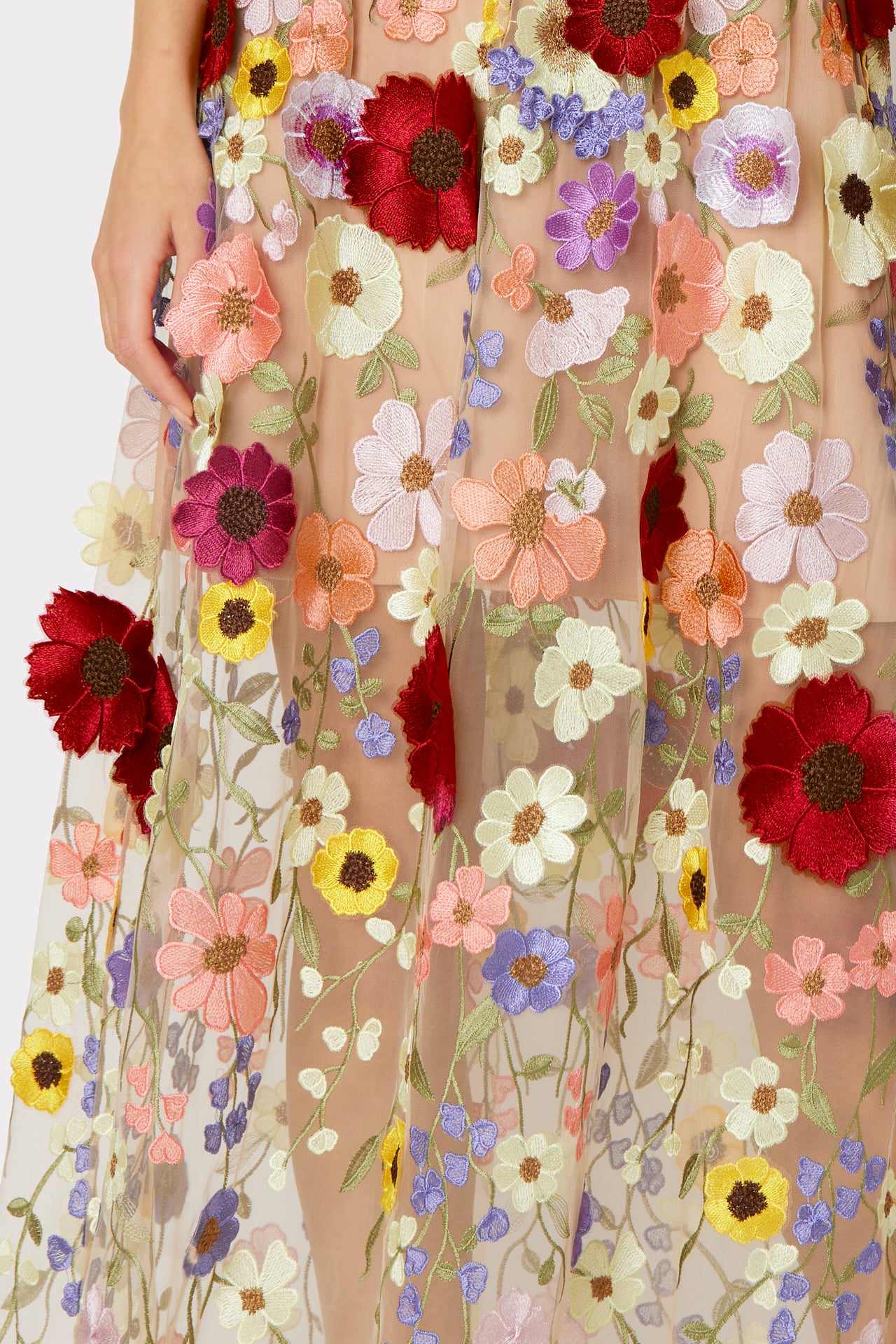 Hannah 3D Floral Embroidered Dress