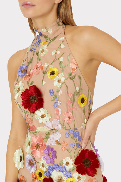 Hariet 3D Floral Embroidered Dress