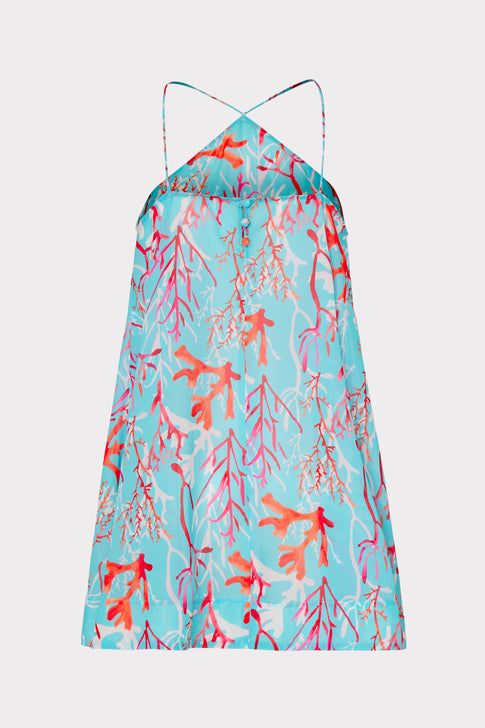 Billie Marine Coral Halter Dress