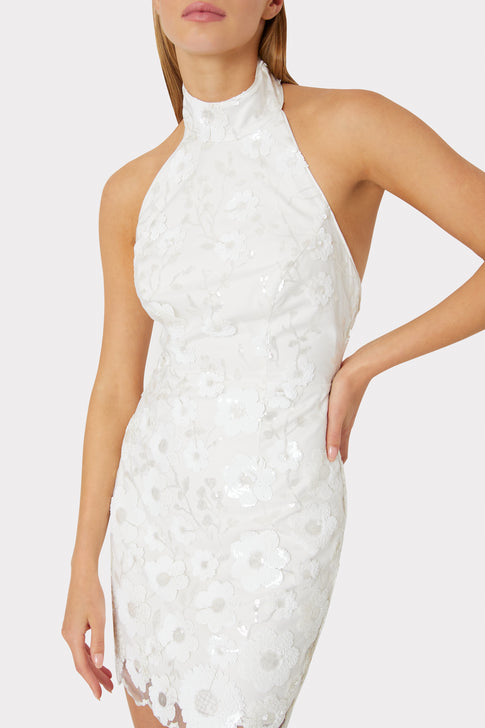 Harriet Floral Cascading Sequins Dress