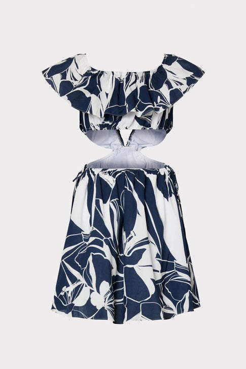 Delilah Stencil Floral Voile Dress