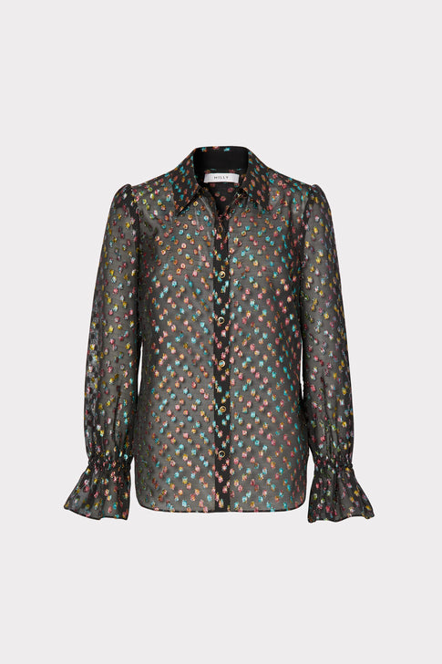 Lacey Confetti Dot Top