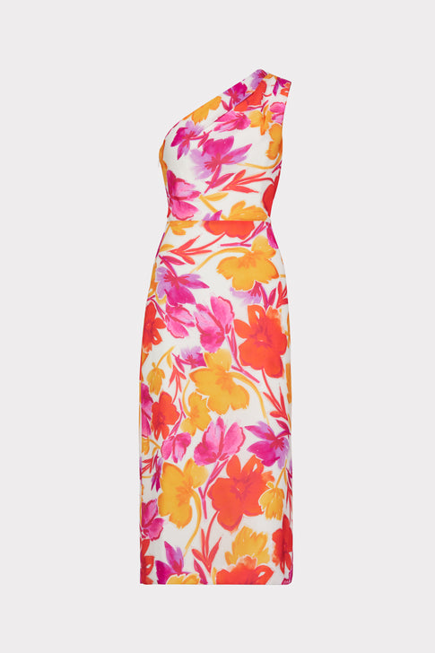 Elin Paper Peony Printed Dress