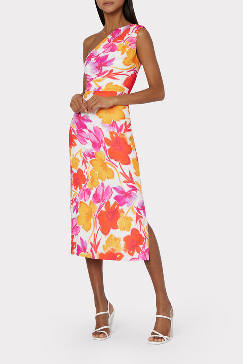Elin Paper Peony Printed Dress