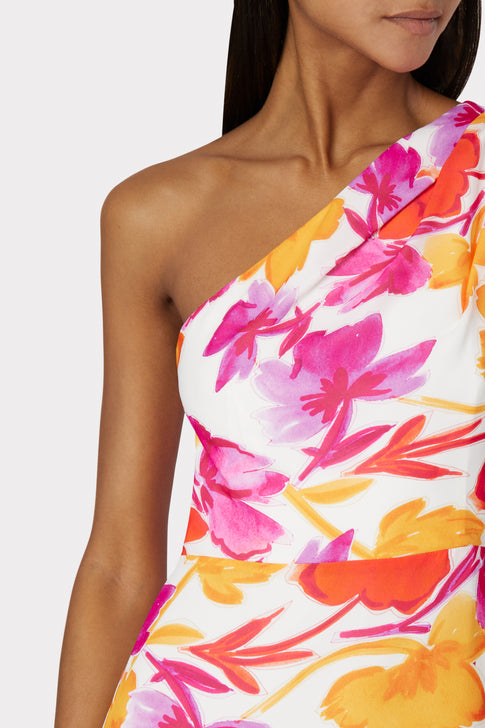 Elin Paper Peony Printed Dress