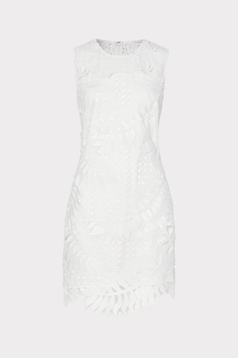 Eliza Tropical Palm Lace Dress