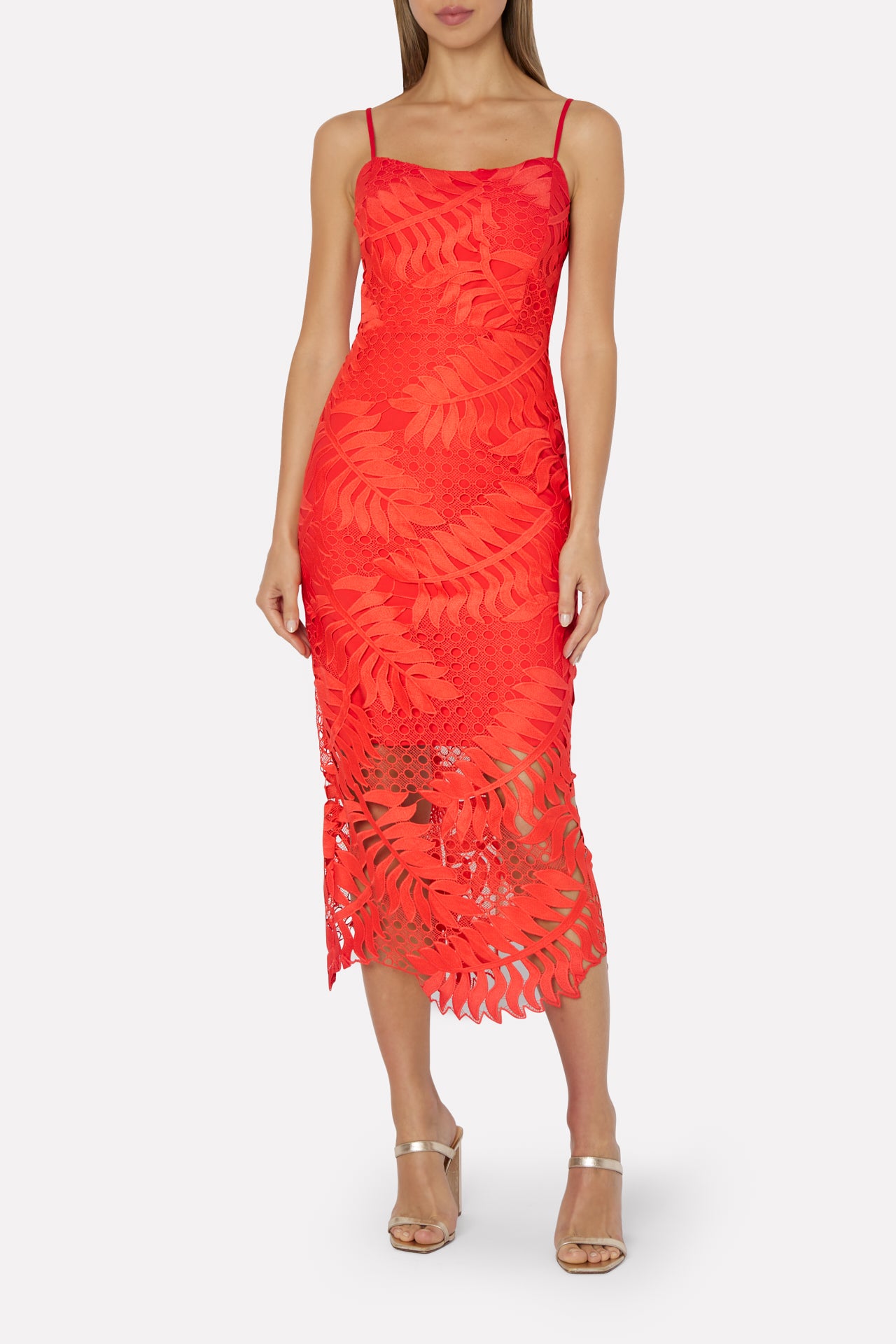 Emmett Tropical Palm Lace Dress