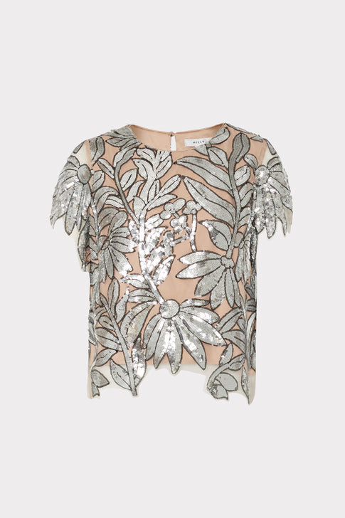 Katelynn Sequin Lace Tee