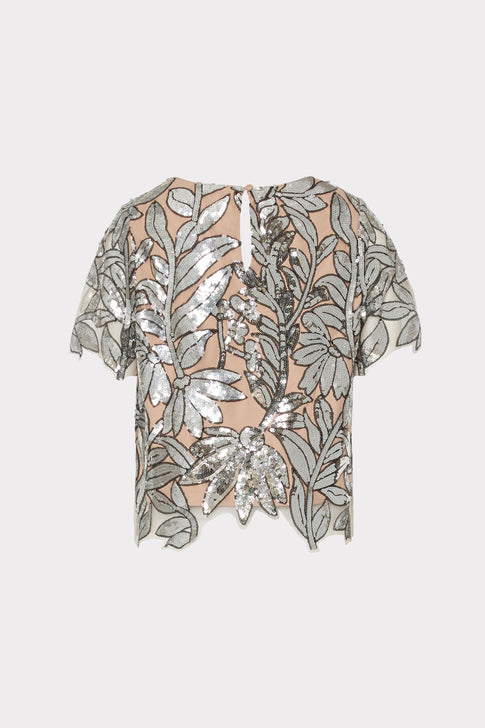 Katelynn Sequin Lace Tee