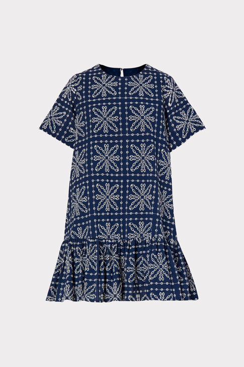 Brynn Tile Eyelet Dress