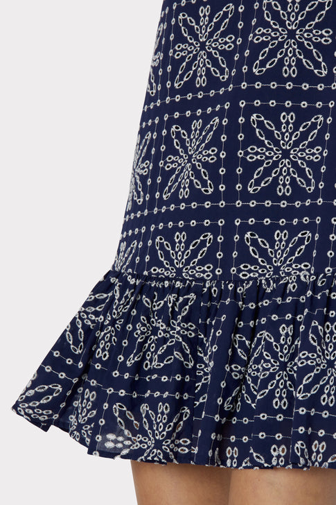 Brynn Tile Eyelet Dress
