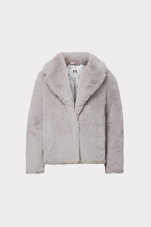 Milly Minis Solid Faux Fur Jacket