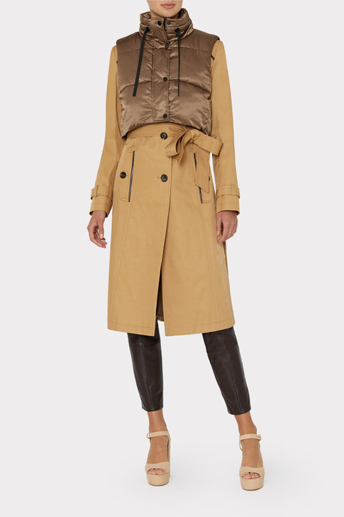 Ivy Trench Puffer Combo Jacket