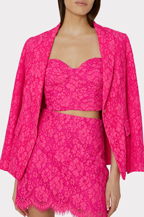 Fiore Lace Modern Mini Skirt Milly Pink Image 3 of 4