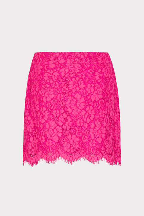 Fiore Lace Modern Mini Skirt Milly Pink Image 4 of 4