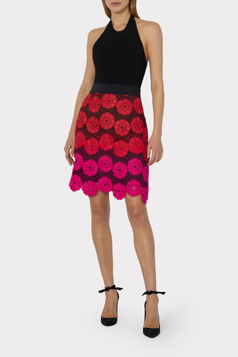 Floral Lace Modern Mini Skirt