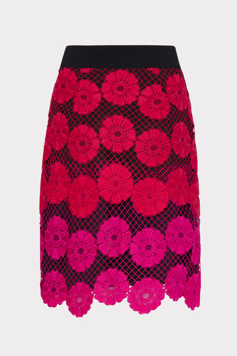 Floral Lace Modern Mini Skirt