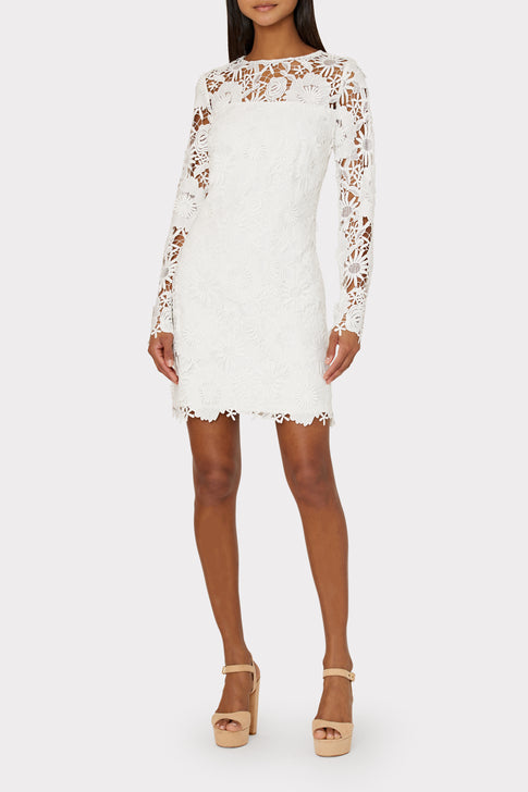 Nessa 3D Lace Dress White Image 2 of 4