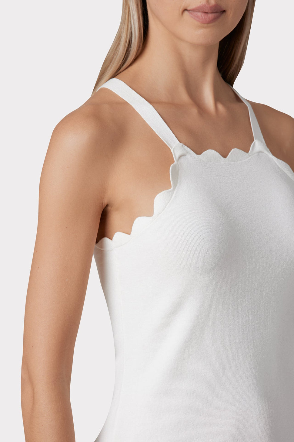 Women's Sleeveless White Tank