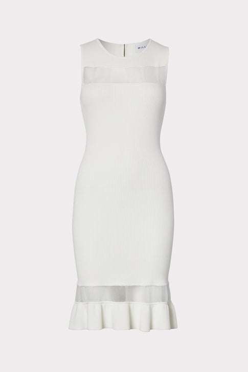 Sheer Inset Fitted Dress
