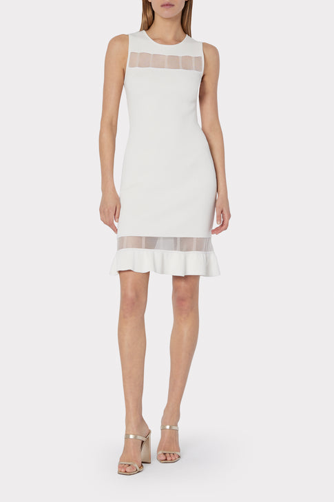 Sheer Inset Fitted Dress