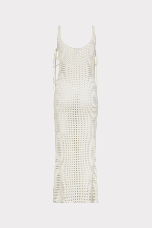 Mesh Stitch Dress With Seashell Crochet