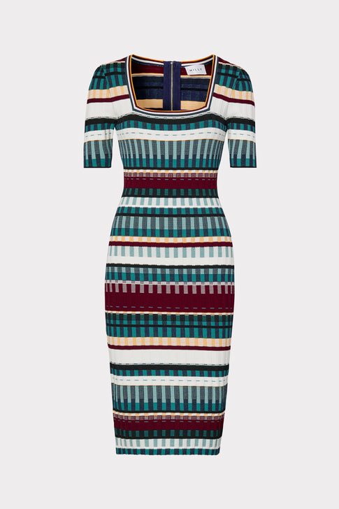 Textured Tech Stripe Dress
