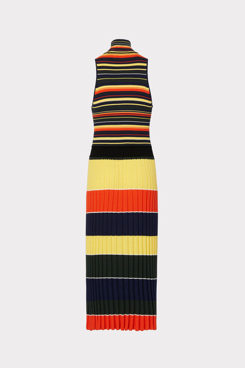 Multi Stripe Knit Midi Dress