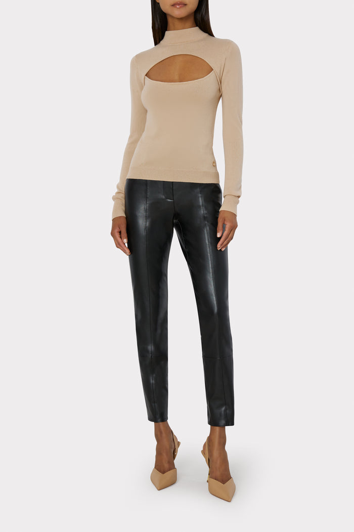 Front Cut Out Turtleneck