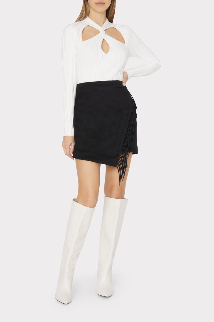 Twist Front Raglan Sleeve Top