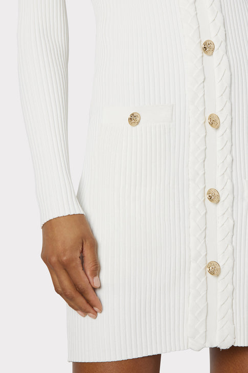 Braided Placket Cardigan Dress