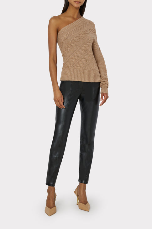 One Shoulder Cable Top