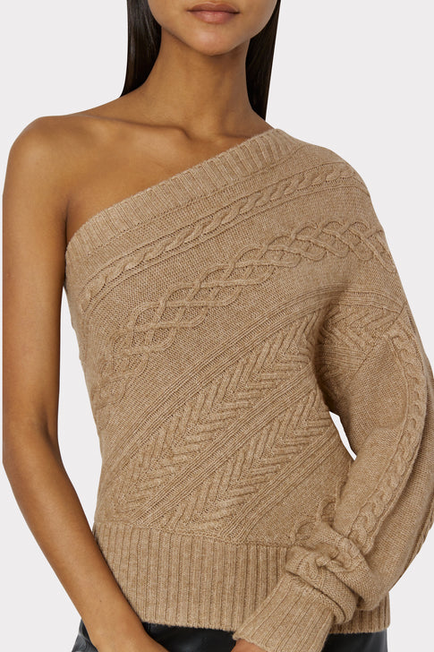 One Shoulder Cable Top