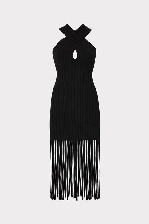 Cross Front Fringe Dress