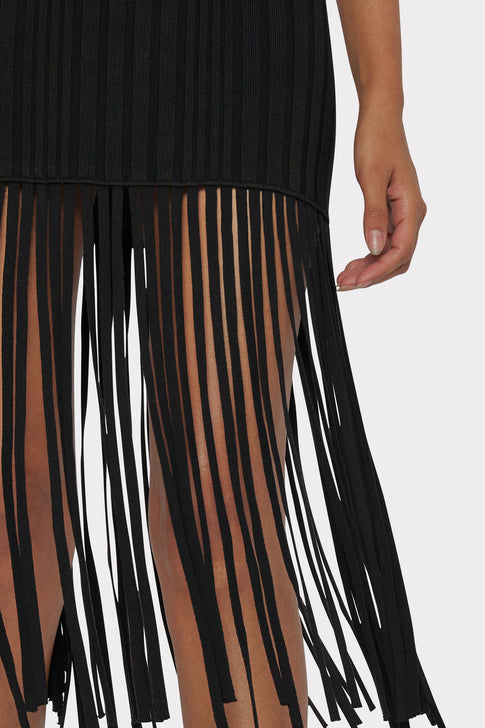 Cross Front Fringe Dress