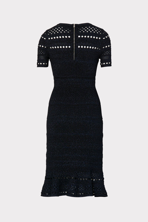 Metallic Pointelle Dress