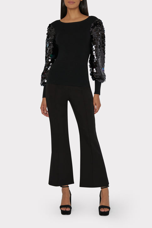 Paillette Sleeve Sweater