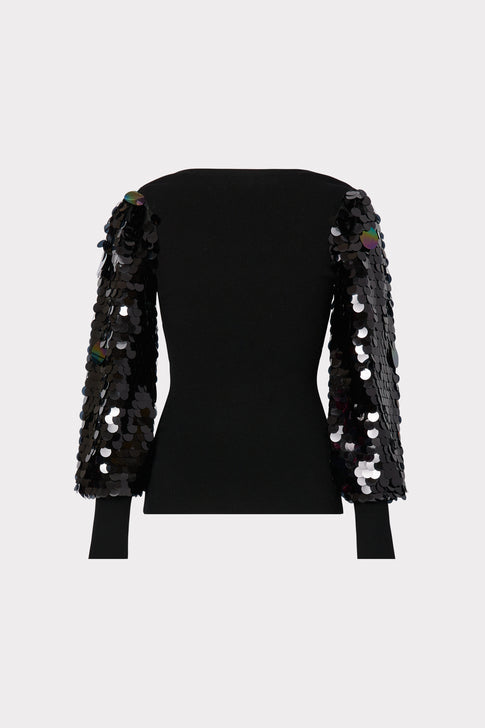 Paillette Sleeve Sweater