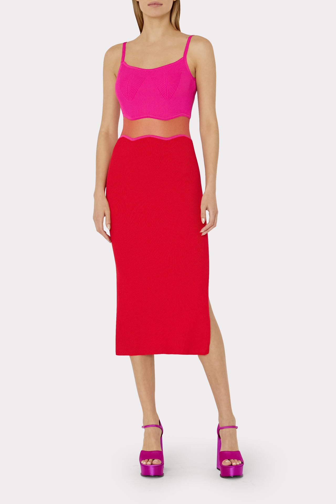 Sheer Wave Cami Dress
