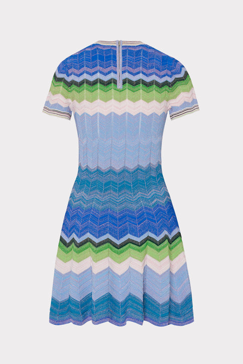 Zig Zag Stitch Flare Dress