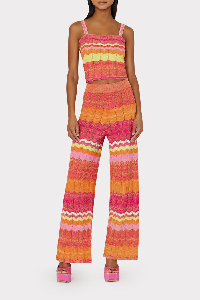 Zig Zag Stitch Cropped Tank